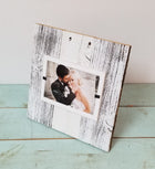 White Washed Coastal Farmhouse Style Rustic Reclaimed Wood Picture Frames for 4x6 or 5x7 Pictures - Beach Frames