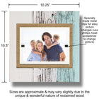 Sea Mist & White Washed Coastal Farmhouse Style Rustic Reclaimed Wood Picture Frames with Burlap Accents for 4x6 or 5x7 Pictures - Beach Frames