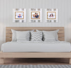 Modern Cape Cod Decor White & Turquoise Rustic Wood Picture Frames With Burlap | Single or Collage - Beach Frames