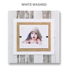 Modern Cape Cod Decor White & Turquoise Rustic Wood Picture Frames With Burlap | Single or Collage - Beach Frames