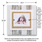 Modern Cape Cod Decor White & Turquoise Rustic Wood Picture Frames With Burlap | Single or Collage - Beach Frames