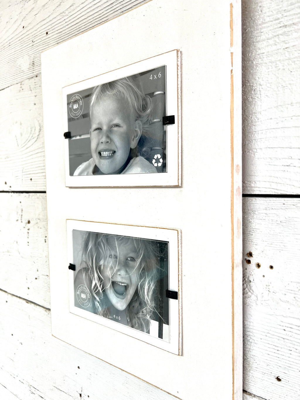 Duo Collage Frame - Barnwood, 4x6  Display 2 Photos in 1 Picture Frame