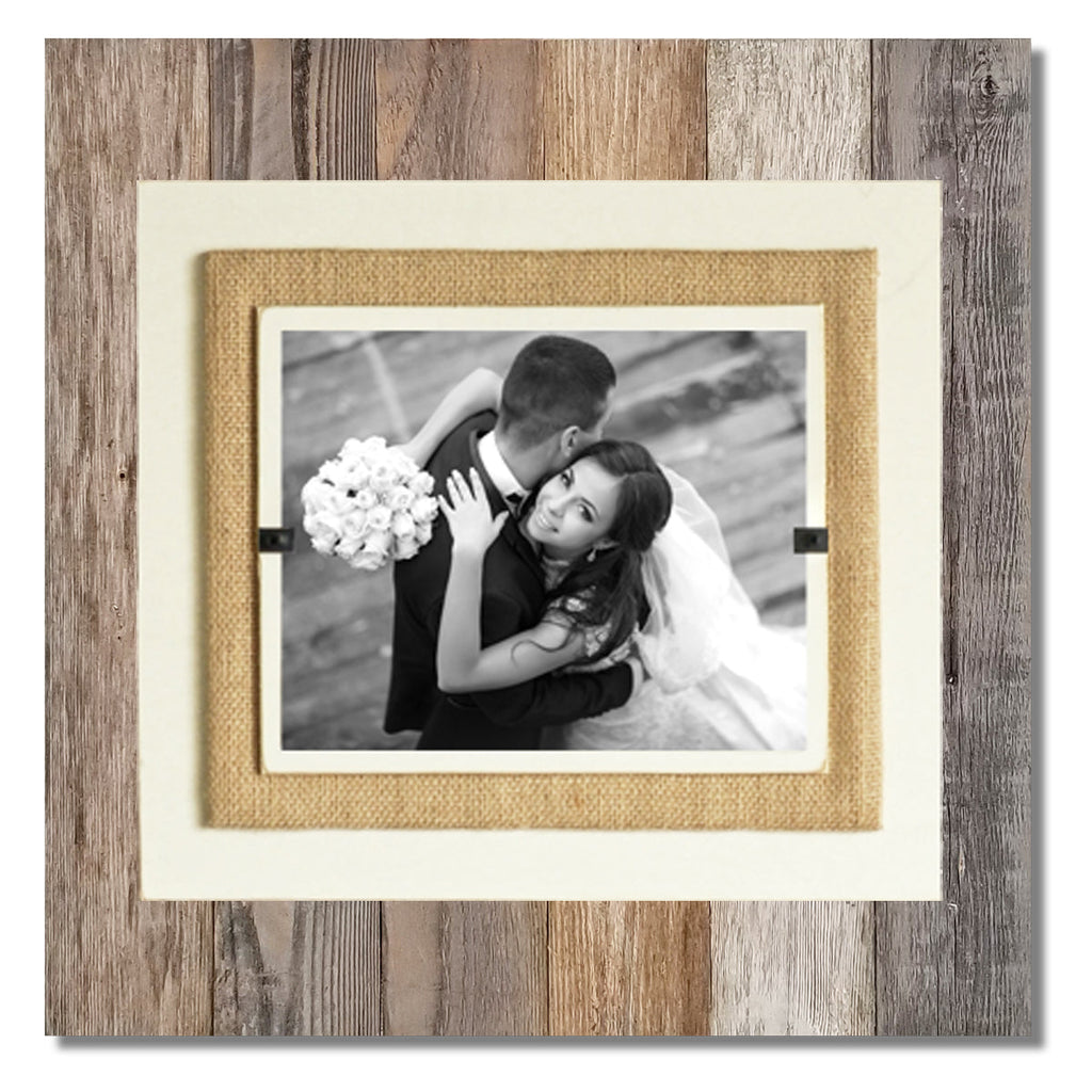 BarnwoodUSA 11x14 inch Signature Picture Frame for 8x10 inch Photos - 100% Reclaimed Wood, Cinder Mat