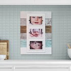 Cape Cod Style Triple 4x6 or 5x7 Cape Cod Coastal Style Reclaimed Wood Picture Frame - White Washed with Sea Mist - Beach Frames
