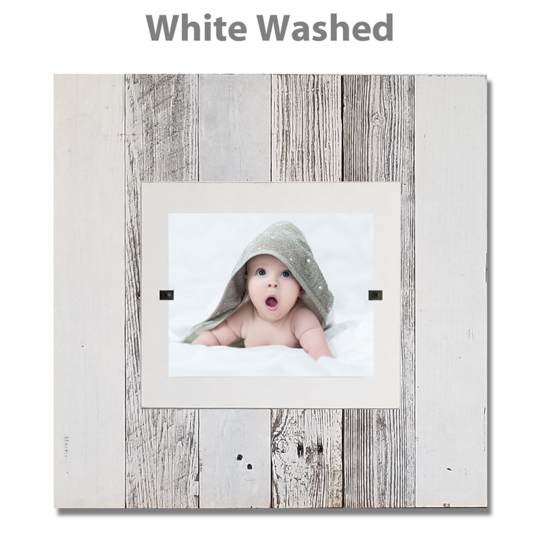 Cape Cod Style White & Sea Mist Reclaimed Rustic Wood Picture Frames | Single or Collage | 8x10 & 11x14 - Beach Frames