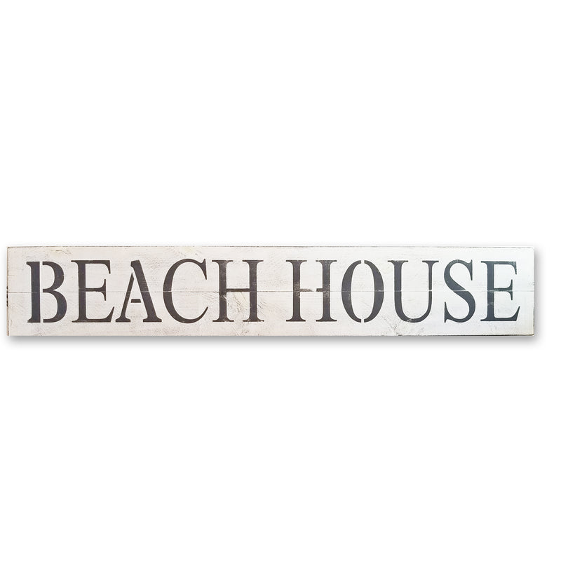 Beach House Coastal Farmhouse Style Rustic Wood Antiqued Sign - Beach Frames