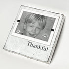 Christmas & Thanksgiving Decor Holiday Set of Distressed Wood Photo Frames With Thankful Grateful Blessed - Beach Frames