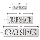 CRAB SHACK Distressed Wood Handcrafted Sign | Many colors to choose from - Beach Frames