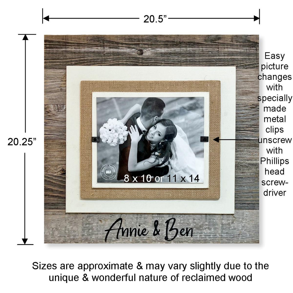 Distressed Wood Picture Frame, Collage Frame, 4 4x6 and 1 8x10 
