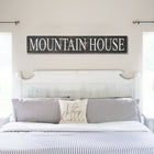 MOUNTAIN HOUSE | MOUNTAIN HOME Farmhouse Style Rustic Wood Antiqued Sign - Beach Frames
