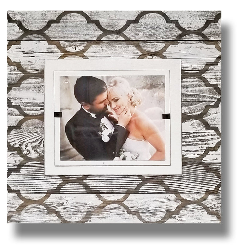 Farmhouse Tile Wall Collage White Washed Farmhouse Rustic Wood Picture Frames for 8x10 or 11x14 Pictures - Beach Frames