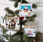 Picture Frame Reclaimed Wood Christmas Ornament Sets - Beach Frames