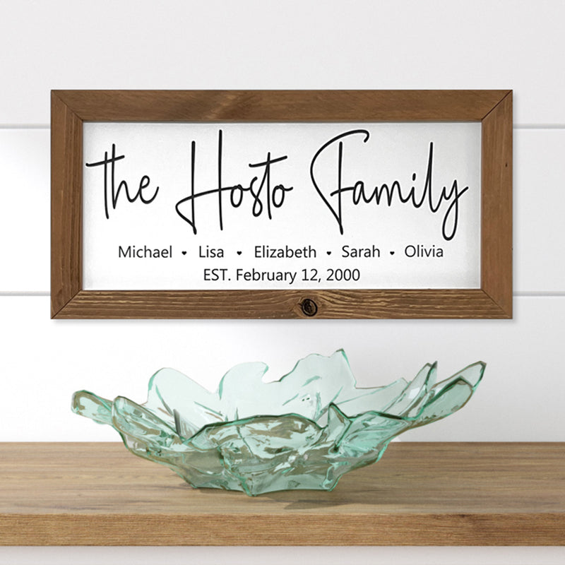 Personalized Family Established Sign  Family Name Sign With First Last  Names