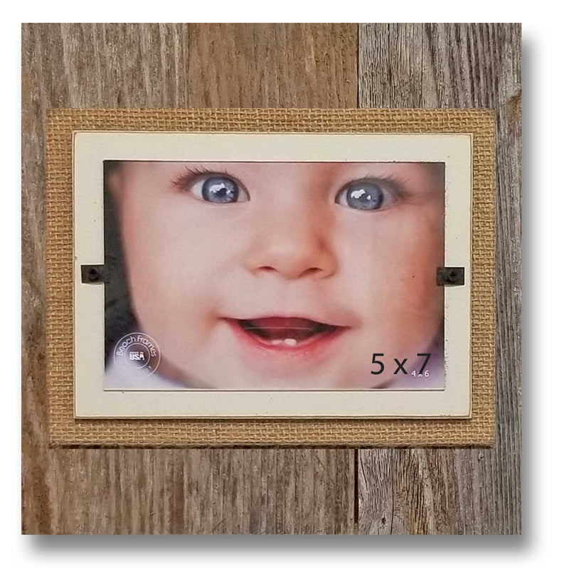 BarnwoodUSA 5X7 Inch Signature Picture Frame Matted for 4X6 Inch Photos -  100% Reclaimed Wood, Cinder Mat