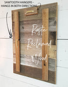 Triple 4x6 Picture Modern Farmhouse Rustic Weathered Reclaimed Wood Picture Frame with Burlap Accents - Beach Frames