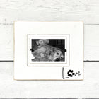 Dog Lovers Love Note Whimsical Distressed Wood Picture Frame with Paw Print | Gift for Dog Owner | Pet Loss Gift | Mans Best Friend Gift - Beach Frames