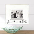 You had me at Hello Love Note Whimsical Distressed Wood Picture Frame for Loved One | Anniversary Gift Frame | Engagement Gift | Just you and Me - Beach Frames